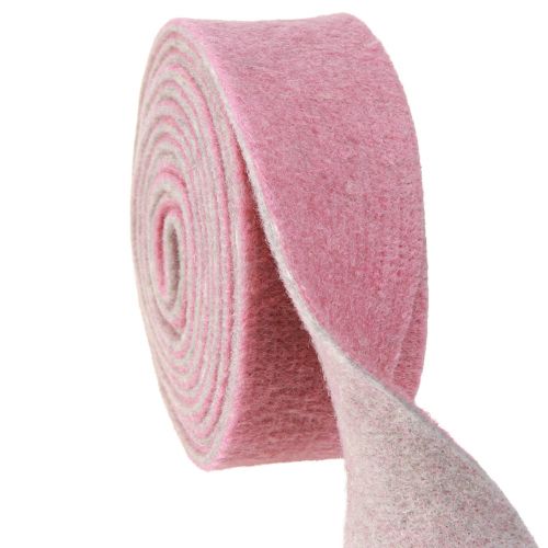 Pot Ribbon Decorative Ribbon Wool Felt Wool Old Pink Grey 7.5cm 5m