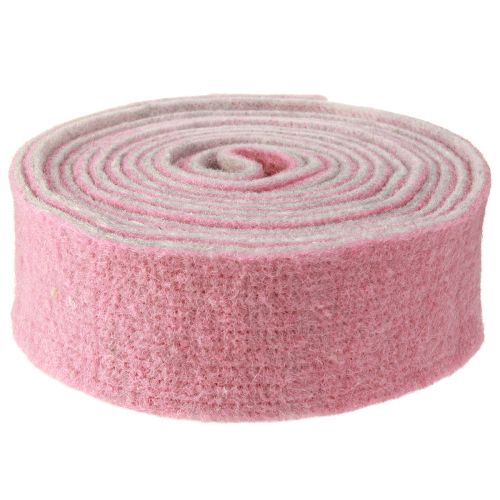 Product Pot Ribbon Decorative Ribbon Wool Felt Wool Old Pink Grey 7.5cm 5m
