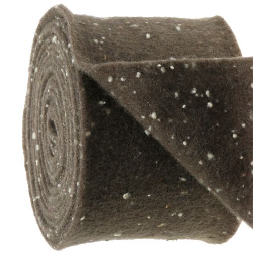 Floristik24 Pot tape felt tape brown with dots 15cm x 5m