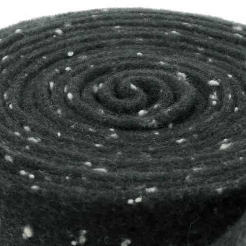 Floristik24 Pot tape felt tape gray with dots 15cm x 5m