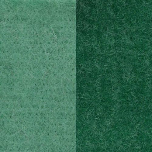 Product Felt ribbon, pot ribbon, wool ribbon two-tone green 15cm 5m