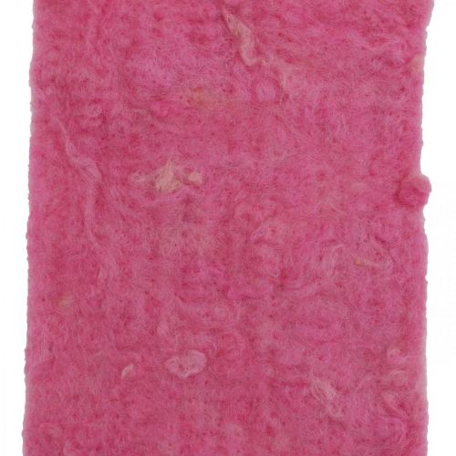 Floristik24 Felt tape, pot tape, wool felt pink, orange mottled 15cm 5m