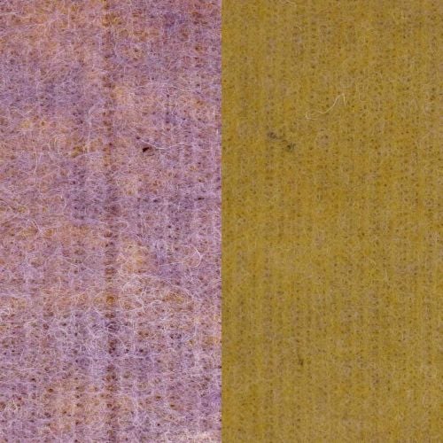 Felt ribbon, pot ribbon, wool ribbon two-tone mustard yellow, violet 15cm 5m