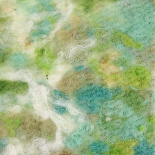 Floristik24 Pot tape, spring decoration, felt tape green, blue, white mottled 15cm 5m