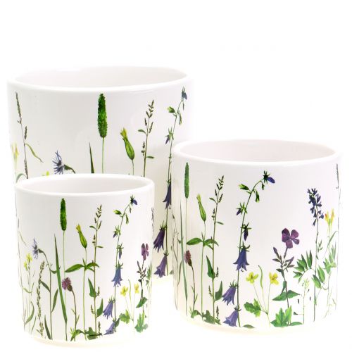 Floristik24 Flower pot design Ø12 / 10 / 8cm set of 3