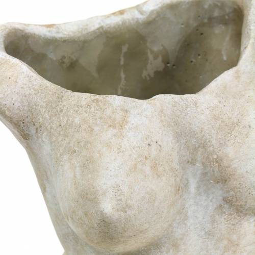 Floristik24 Plant pot torso female gray 19 × 13.5cm H27cm