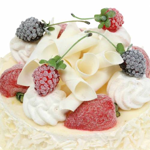 Floristik24 Artificial cream cake with berries Ø15cm H11.5cm