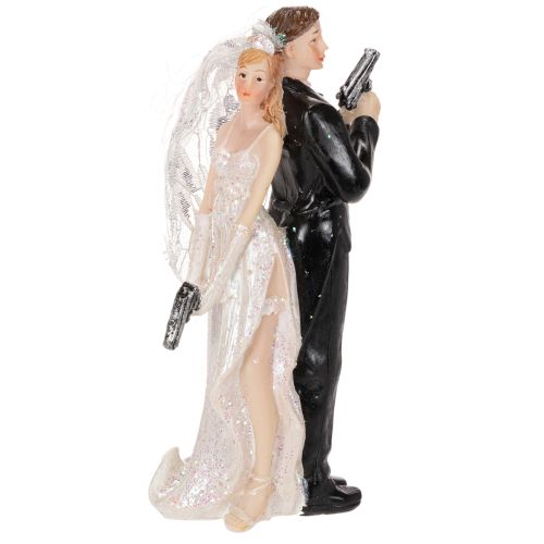 Cake topper bride and groom 15.5cm