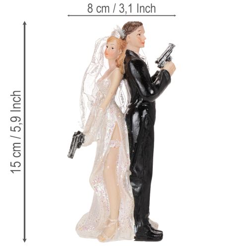 Cake topper bride and groom 15.5cm | Floristik24.co.uk