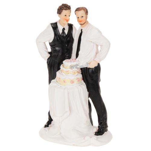 Cake topper of a male couple with cake, 16.5cm buy online | Floristik24.co.uk