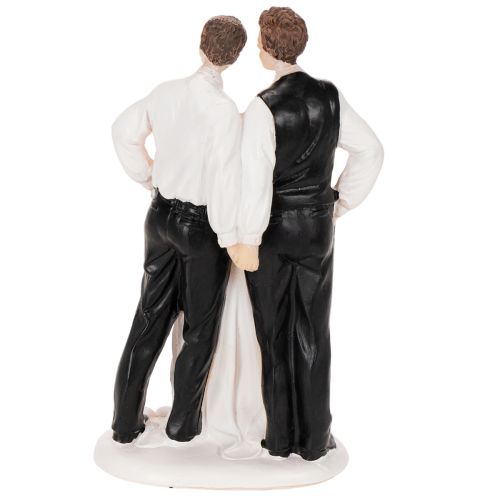 Cake topper of a male couple with cake, 16.5cm | Floristik24.co.uk