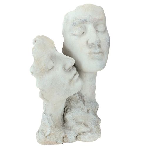 Dreaming couple stone cast bust lovers H29.5cm