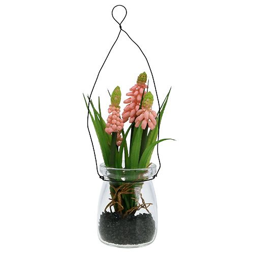 Product Grape hyacinth artificial pink in a glass 16cm