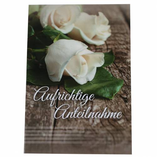 Floristik24 Sympathy card &quot;Sincere condolences&quot; with envelope 1pc