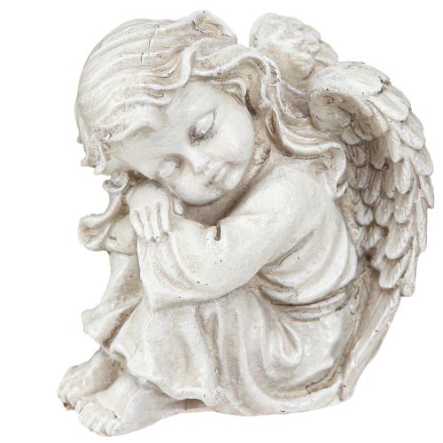 Product Mourning angel sitting figurine Cream 6.5×5×7.5cm 2pcs
