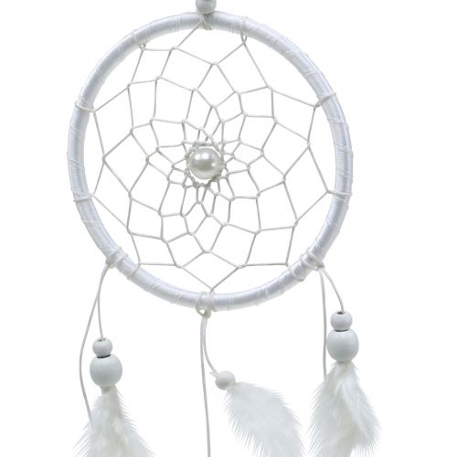 Floristik24 Dream catcher with feathers white 50cm 2pcs