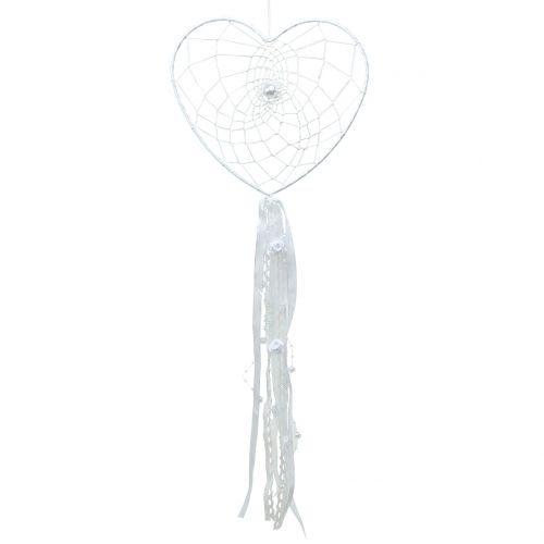 Floristik24 Dream catcher heart white 55cm 2pcs