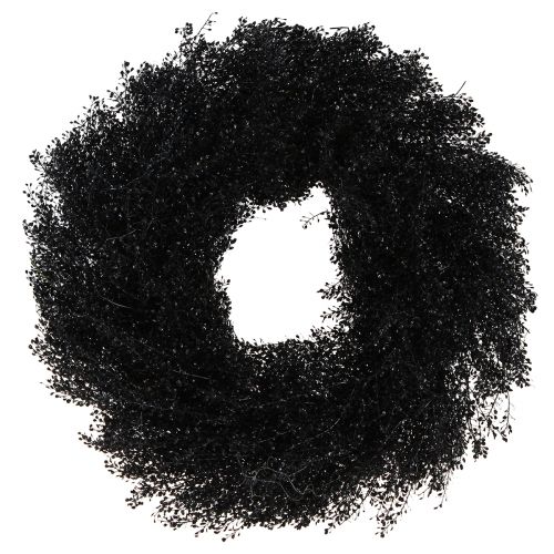 Product Dried flowers wreath black metallic lepidium Ø33cm