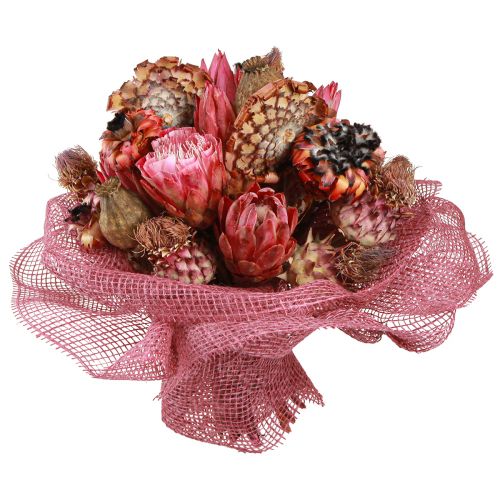 Product Dried Flowers Mix Pink Protea Artichoke Poppy 38cm 580g