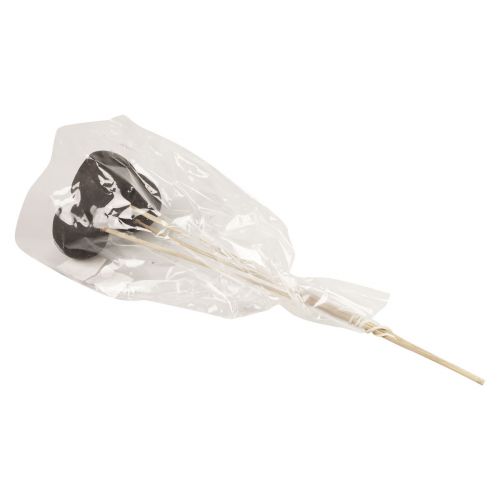 Product Dried flowers decoration bell cups on a stick black 44cm 3 pcs