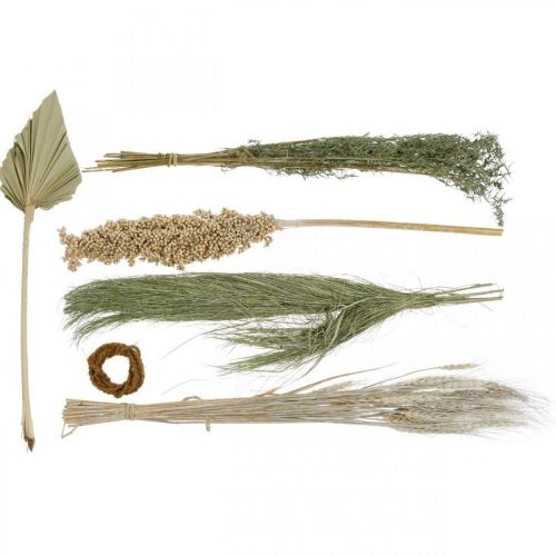 Dried flowers exotic white-nature mix, dry flora mix