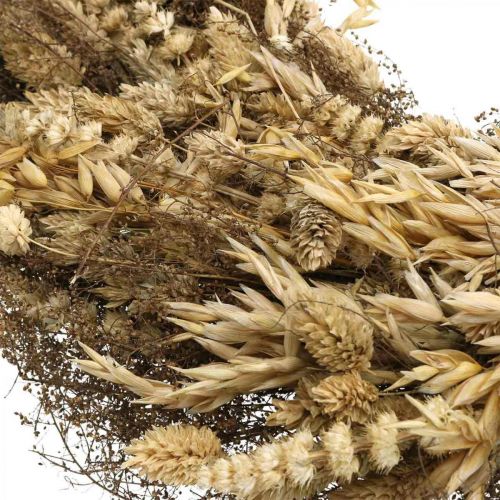 Product Decorative wreath dried flowers large cereals and grass nature Ø50cm