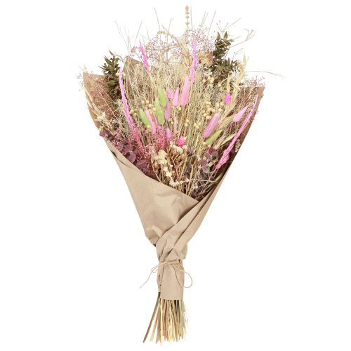 Product Dried Flower Bouquet Pink Green Lagurus Eucalyptus 150g