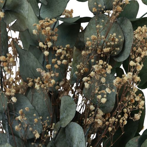 Floristik24 Dried flower bouquet eucalyptus gypsophila preserved 50cm green
