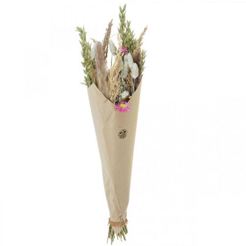 Floristik24 Bouquet of dried flowers grass Phalaris straw flowers pink 60cm 110g