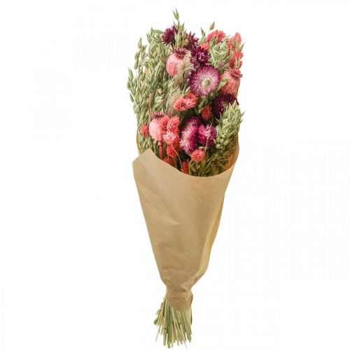 Product Bouquet of dried flowers straw flowers grain poppy capsule Phalaris sedge 55cm