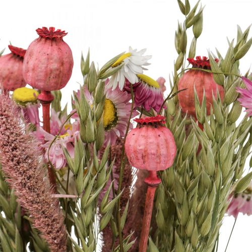 Product Dried Flower Bouquet Meadow Flowers Pink H50cm 140g