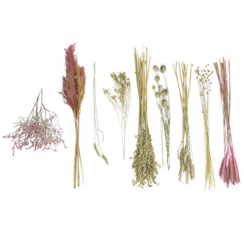Product Dried flowers DIY set for bouquet pink dry flowers 60cm