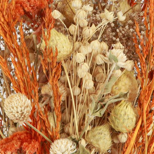 Product Dried Bouquet Thistle Yarrow Orange Bleached 55cm 150g