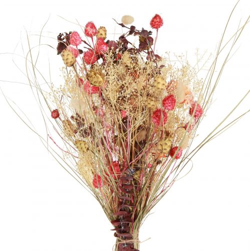 Product Dried Bouquet Cornflower Strawberry Thistle Red Bleached 150g