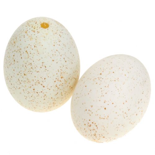 Floristik24 Turkey eggs nature 6,5cm 10pcs