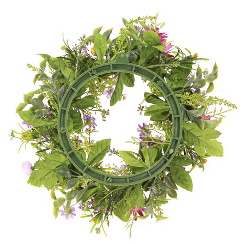 Product Door Wreath Summer Artificial Flowers Daisies Purple Ø30cm
