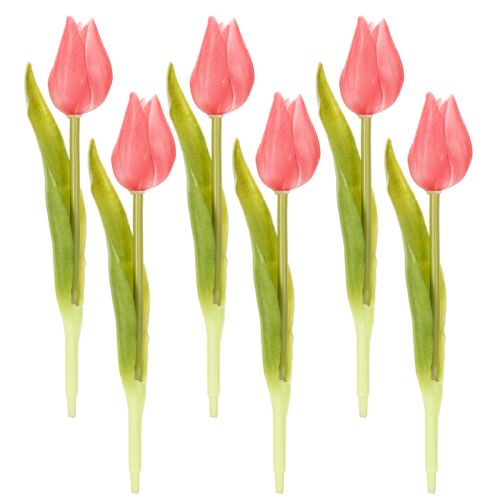 Product High-quality tulip flower as a lifelike replica for table vases, 21cm, 6 pieces