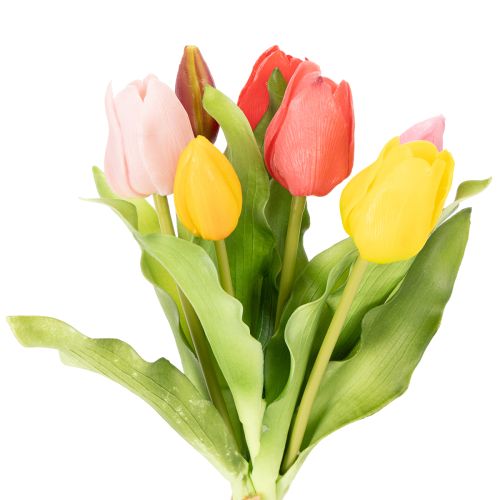Artificial Tulips, Rustic Spring Decoration for any Table Vase, 30cm, 7 Pieces