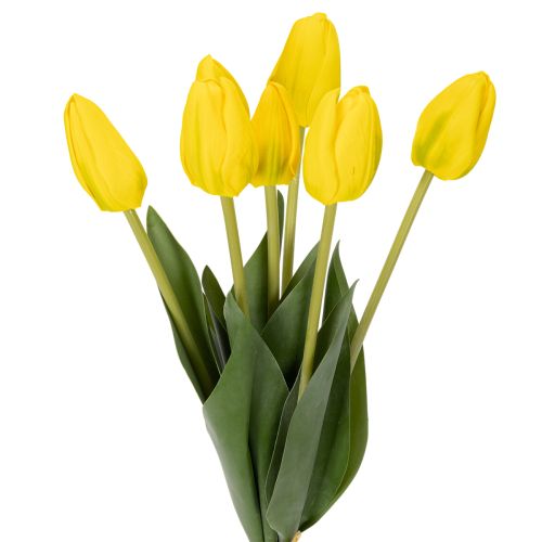 Floristik24 Artificial tulip flowers for realistic spring decoration in living room or office, 40cm, 7 pieces