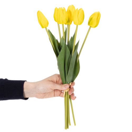 Product Artificial tulip flowers for realistic spring decoration in living room or office, 40cm, 7 pieces
