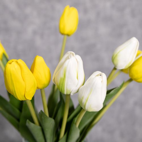 Product Artificial tulip flowers for realistic spring decoration in living room or office, 40cm, 7 pieces