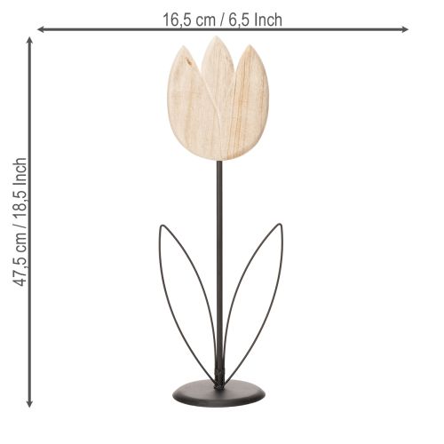Product Decorative tulip figure on a stand for stylish living room accents, 47.5cm