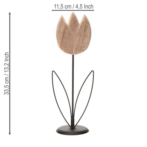 Product Tulip decorative object on a stand for elegant and timeless interior design, 33.5cm