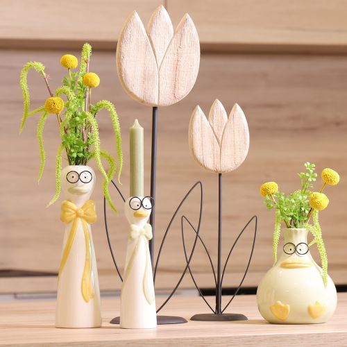 Product Tulip decorative object on a stand for elegant and timeless interior design, 33.5cm