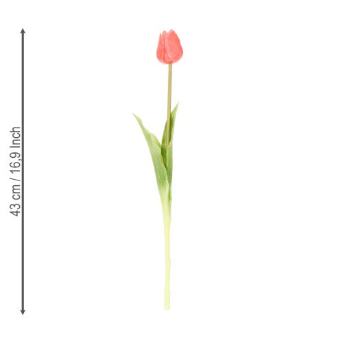 Product Artificial tulip bouquet, colorful, realistic decoration, high quality for home, 43cm, 7 pieces