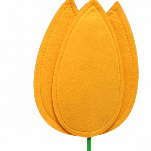 Product Felt flower tulip yellow H68cm
