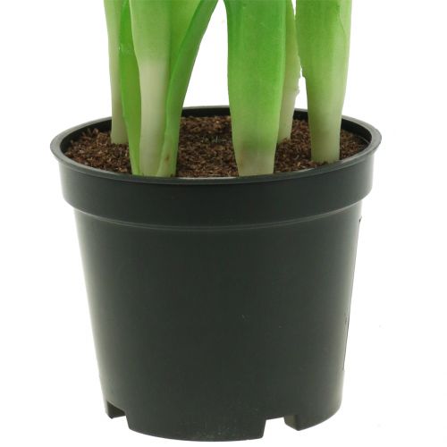 Product Artificial flowers in pot Artificial tulips pink yellow 22.5cm