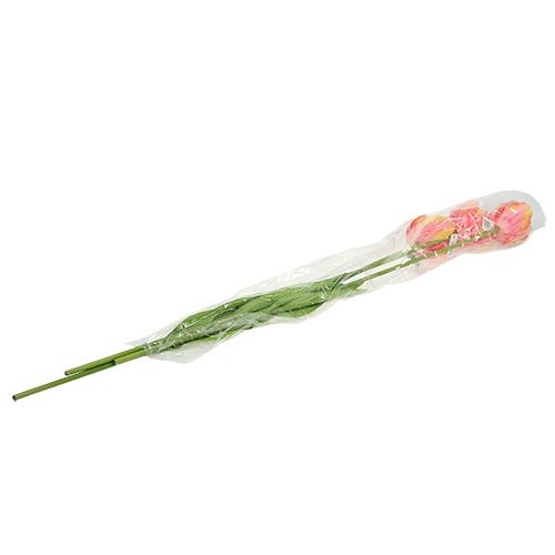 Floristik24 Tulips Pink-Yellow 86cm 3pcs