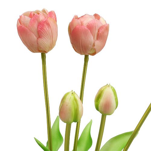 Floristik24 Tulip bouquet pink Real-Touch L43.5cm 5pcs