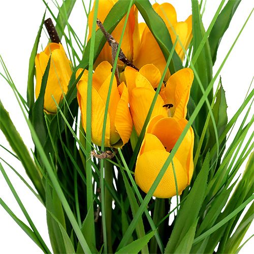 Floristik24 Tulips in a yellow pot 30cm